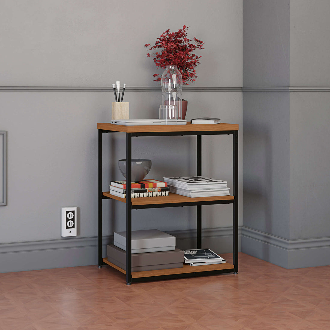 ESTANTE BIBLIOTECA LINEA INDUSTRIAL HIERRO - BALTON HOGAR