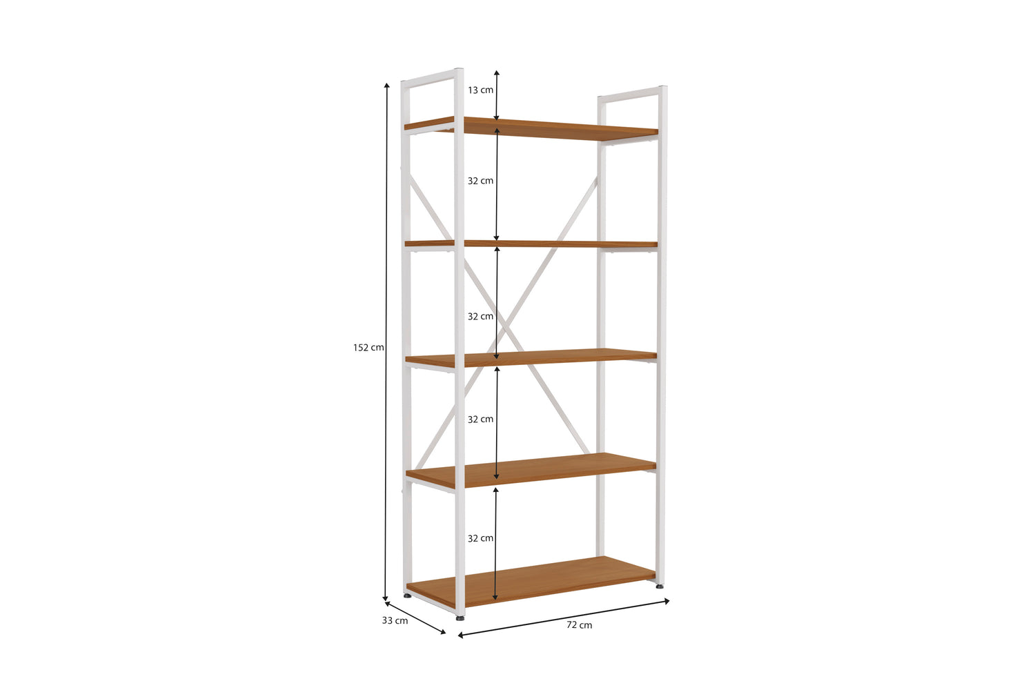ESTANTERIA CON 5 ESTANTES LINEA INDUSTRIAL HIERRO - BALTON HOGAR