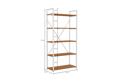 ESTANTERIA CON 5 ESTANTES LINEA INDUSTRIAL HIERRO - BALTON HOGAR