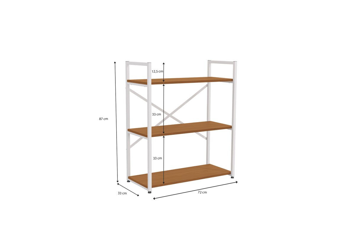 ESTANTERIA BAJA CON 3 ESTANTES LINEA INDUSTRIAL HIERRO - BALTON HOGAR