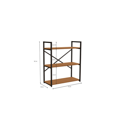 ESTANTERIA BAJA CON 3 ESTANTES LINEA INDUSTRIAL HIERRO - BALTON HOGAR