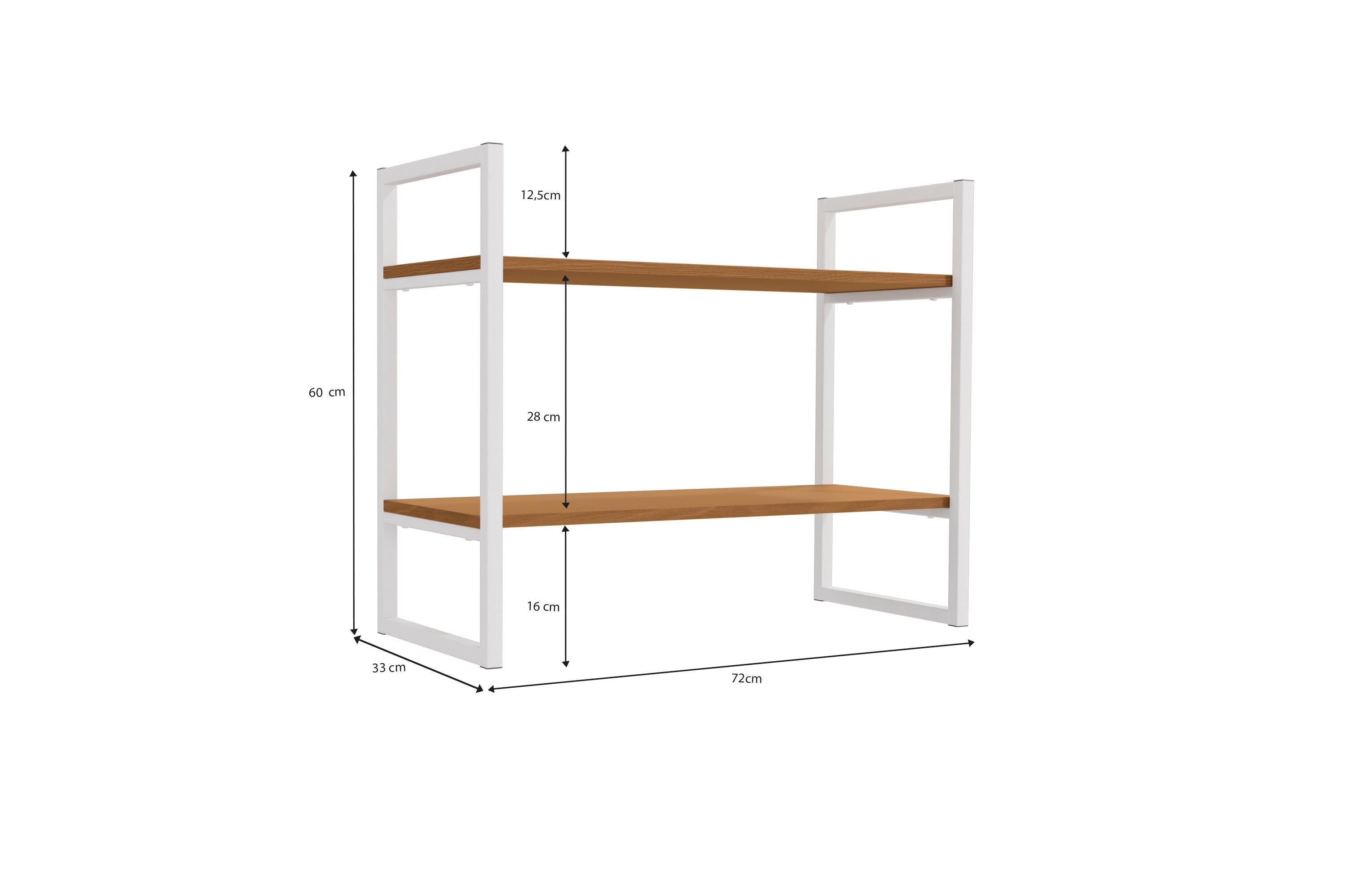 ESTANTERIA BAJA DE PARED REPISA LINEA INDUSTRIAL HIERRO - BALTON HOGAR