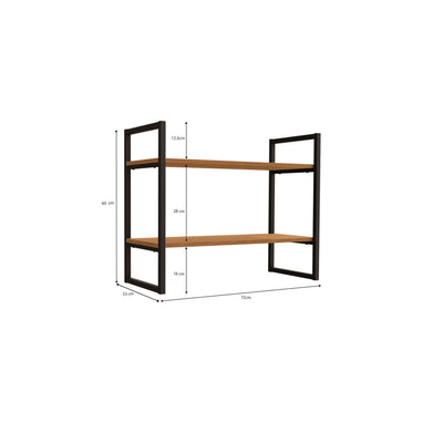 ESTANTERIA BAJA DE PARED REPISA LINEA INDUSTRIAL HIERRO - BALTON HOGAR