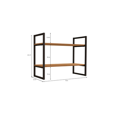 ESTANTERIA BAJA DE PARED REPISA LINEA INDUSTRIAL HIERRO - BALTON HOGAR