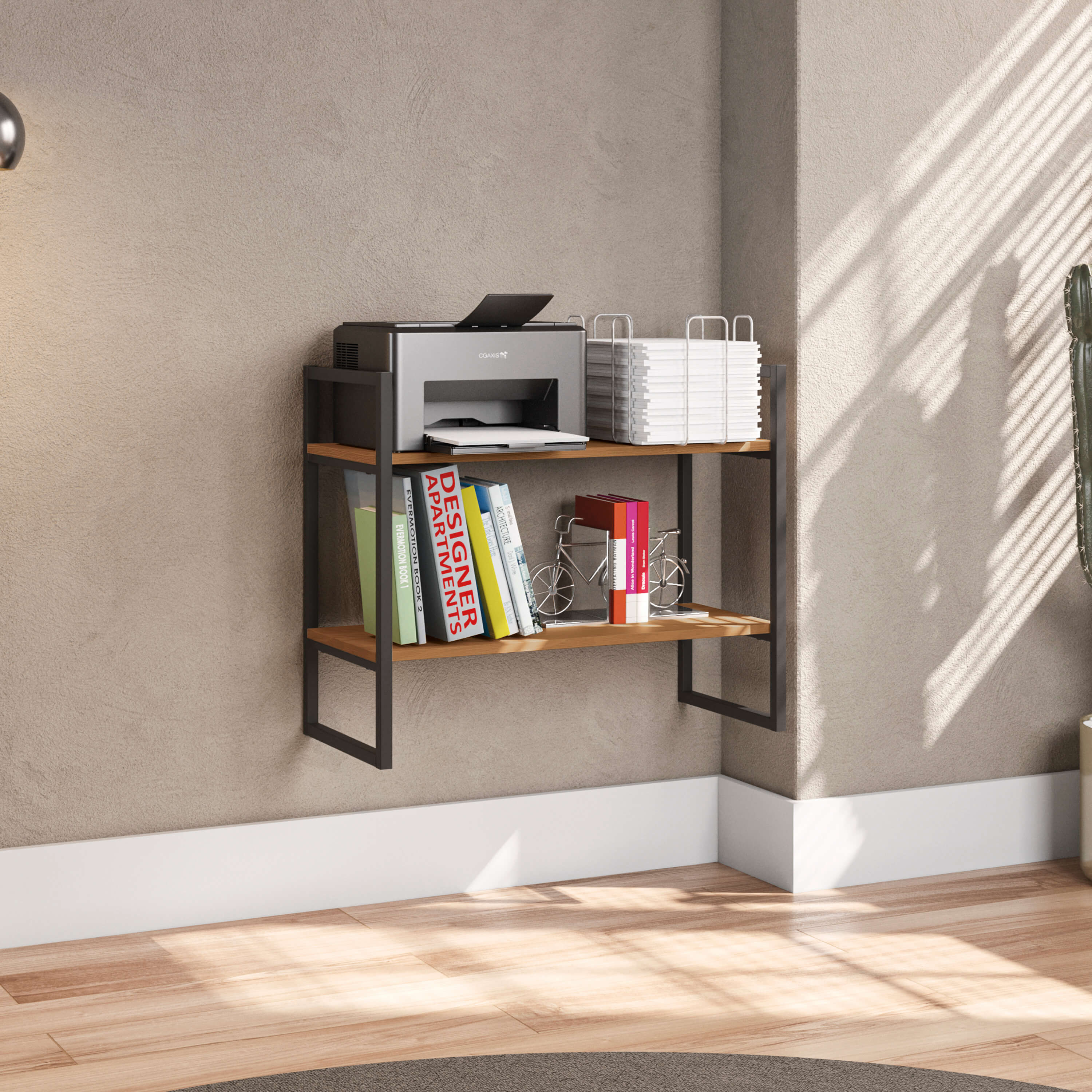 ESTANTERIA BAJA DE PARED REPISA LINEA INDUSTRIAL HIERRO - BALTON HOGAR