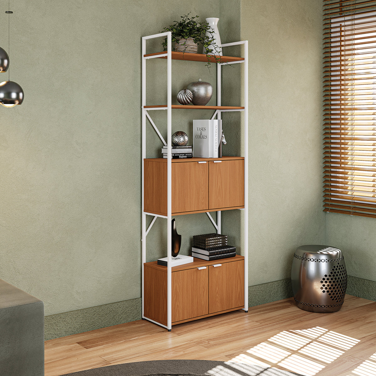 ESTANTERIA CON PUERTAS LINEA INDUSTRIAL HIERRO - BALTON HOGAR