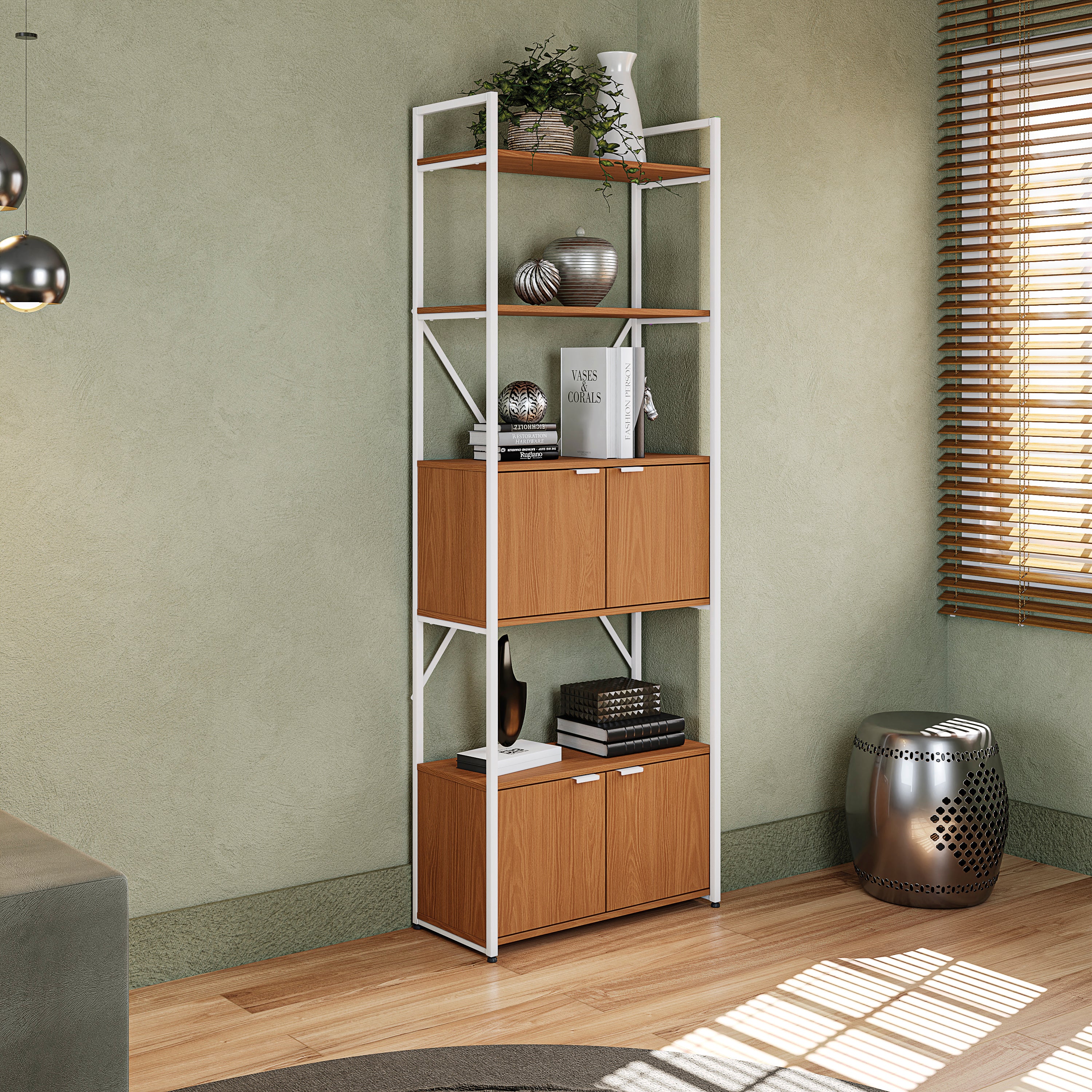 ESTANTERIA CON PUERTAS LINEA INDUSTRIAL HIERRO - BALTON HOGAR