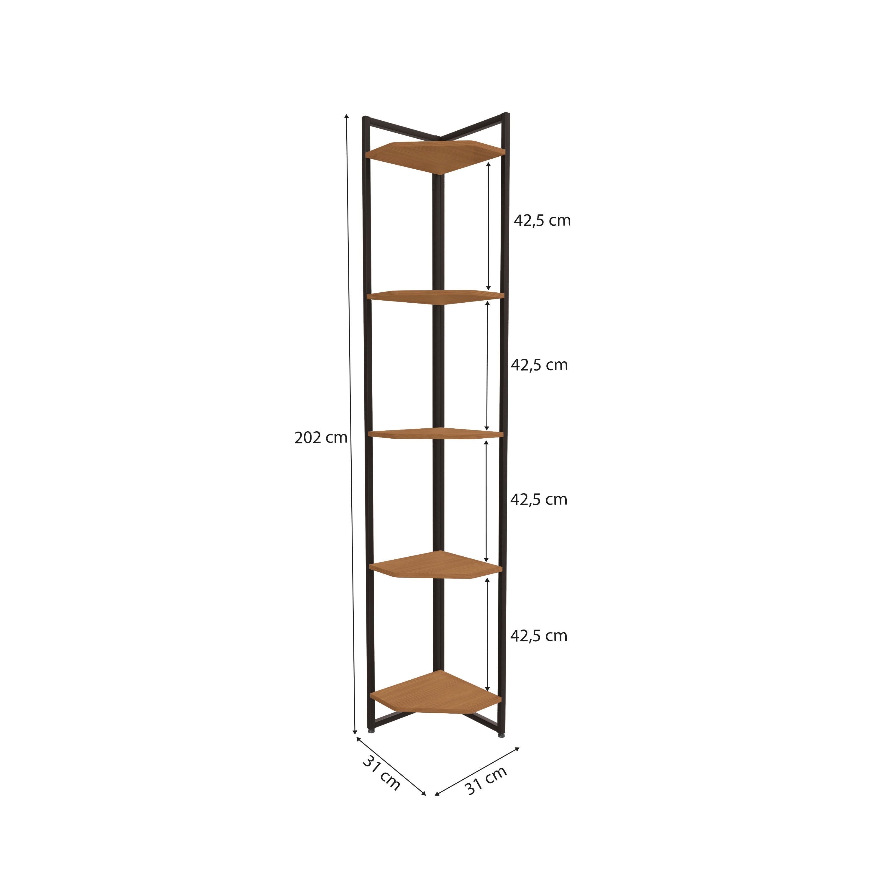 ESTANTE ESQUINERO LINEA INDUSTRIAL HIERRO - BALTON HOGAR