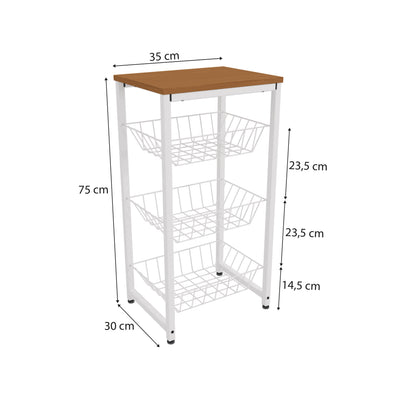 FRUTERO ORGANIZADOR LINEA INDUSTRIAL HIERRO - BALTON HOGAR