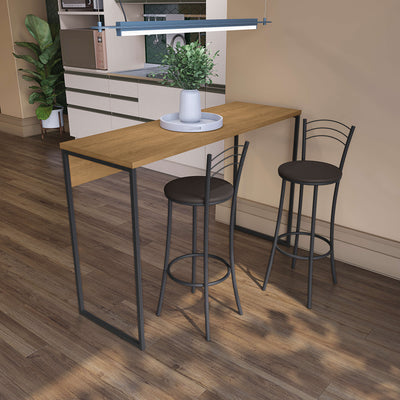 BARRA DESAYUNADOR ISLA 136CM LINEA INDUSTRIAL HIERRO