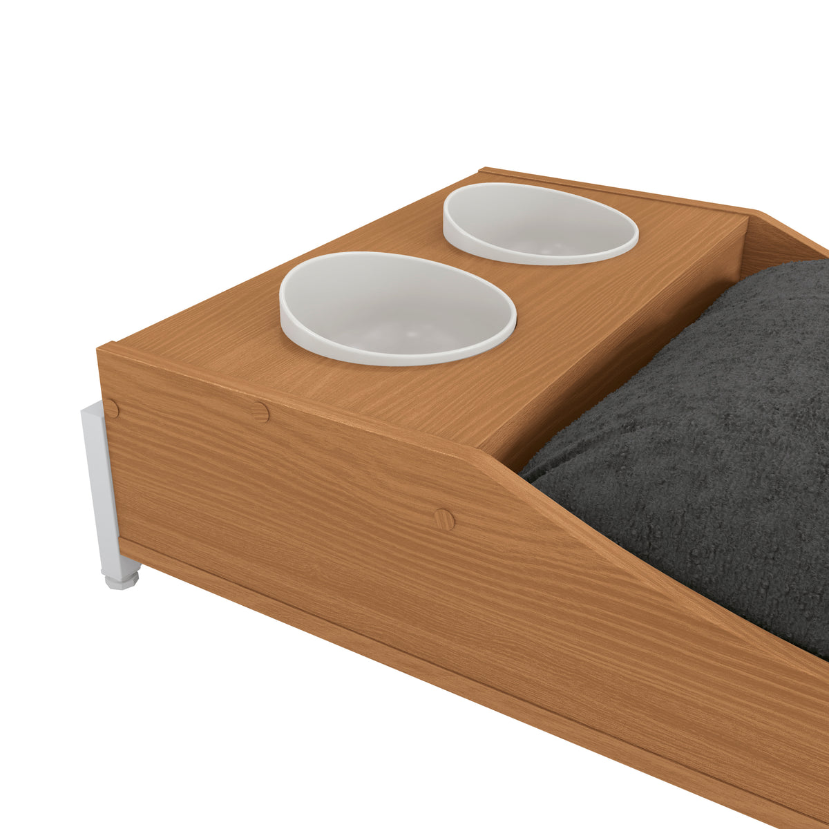 Cama con comedero para mascotas - Linea Industrial
