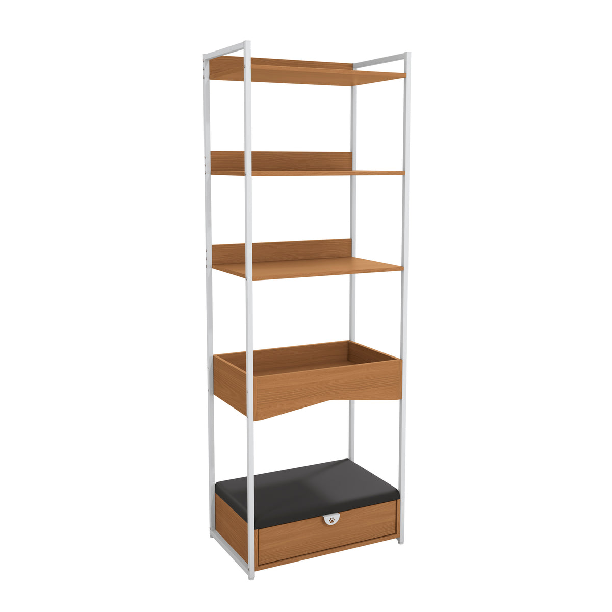 Estante alto para mascotas con cama - Linea Industrial