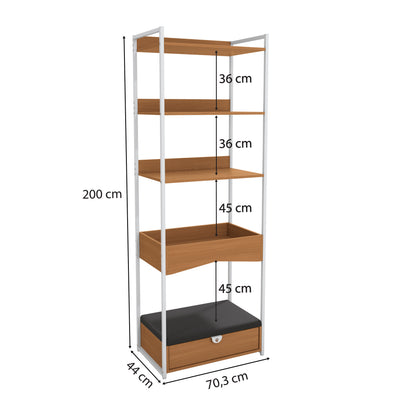Estante alto para mascotas con cama - Linea Industrial