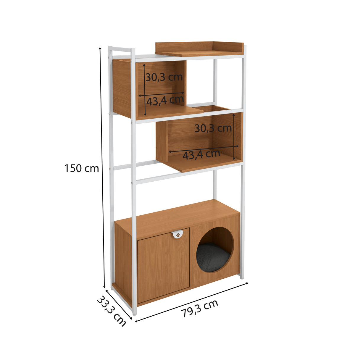 Estanteria para mascotas con 5 estantes - Linea Industrial