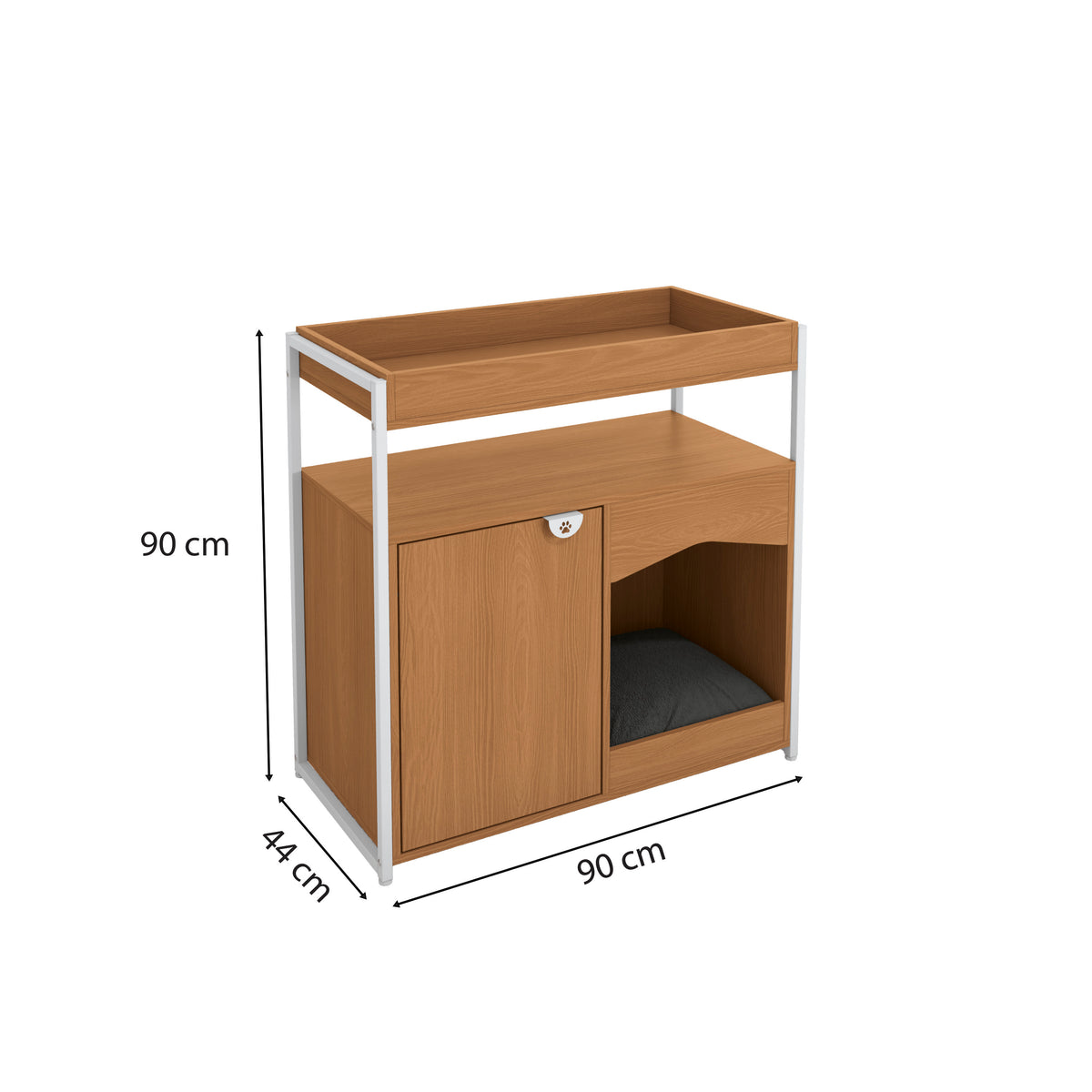Mueble organizador para mascotas con estantes - Linea industrial