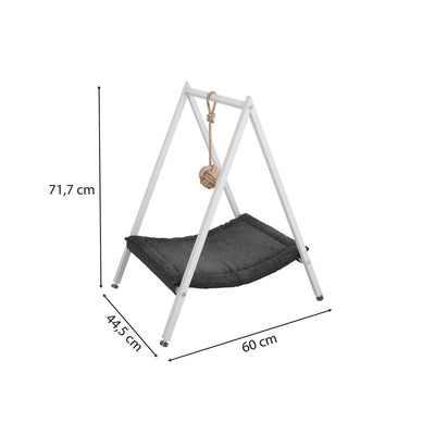 CAMA HAMACA PARA MASCOTAS CON SOPORTE PARA JUGUETE LÍNEA INDUSTRIAL