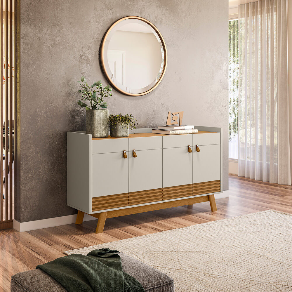 Aparador Buffet 160cm Abruzzo con 4 Puertas