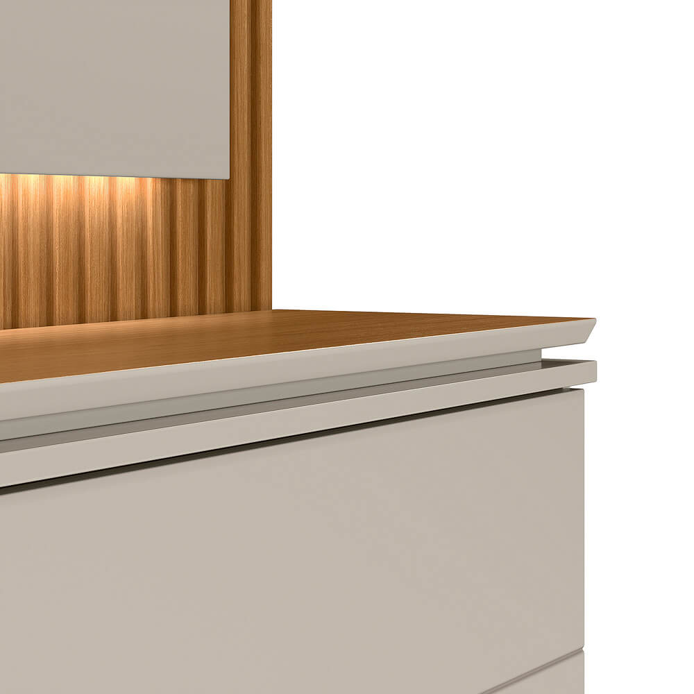 Rack con Panel Guararapes 215cm con kit Led MDF/MDP