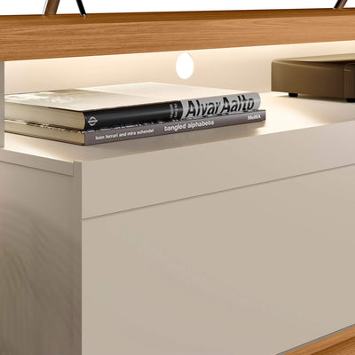 Rack tv Sala Cronos 180cm con tira Led MDF/MDP