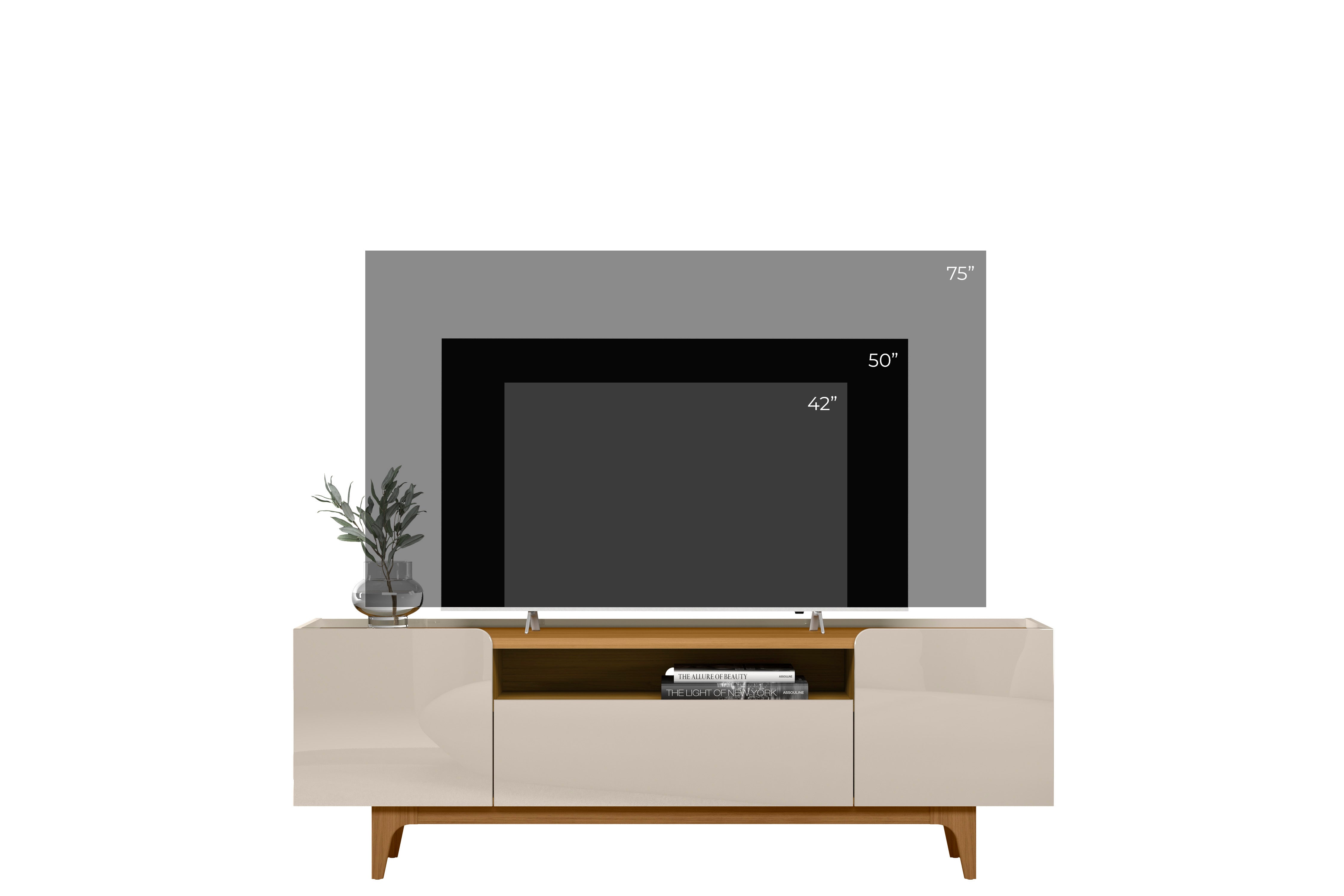 Rack para tv Orlando 180cm Patas en madera maciza