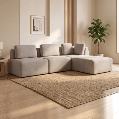 Sofa Modular Florencia Esquinero - 2 Asientos + 1 Puff + 1 Esquinero