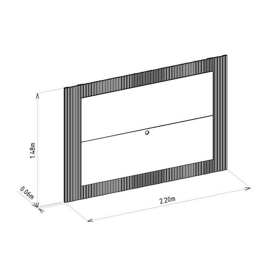 Panel para TV Sao Paulo 220cm con Led MDF/MDP