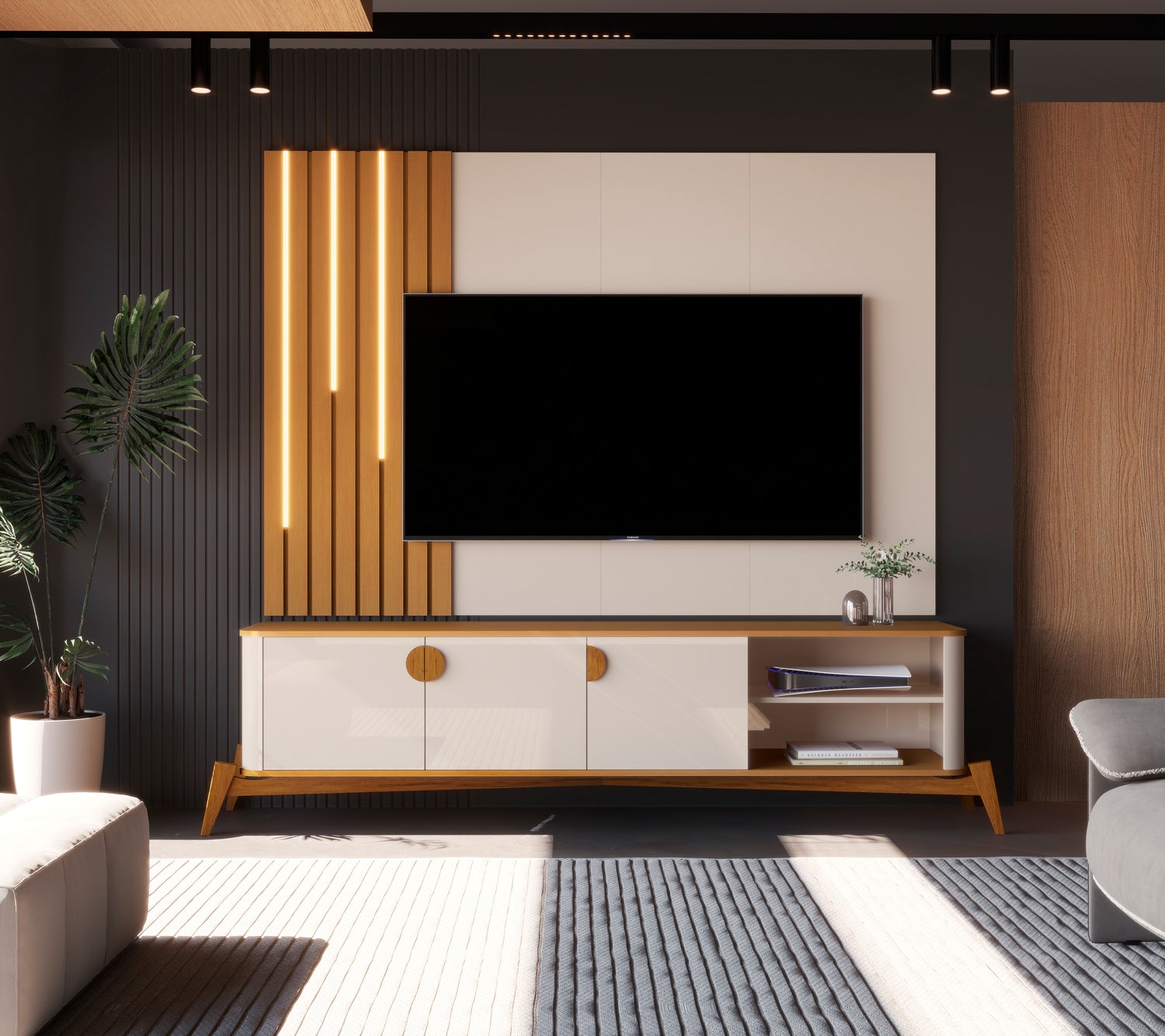 Rack 180CM - Linea Buriti 100% MDF