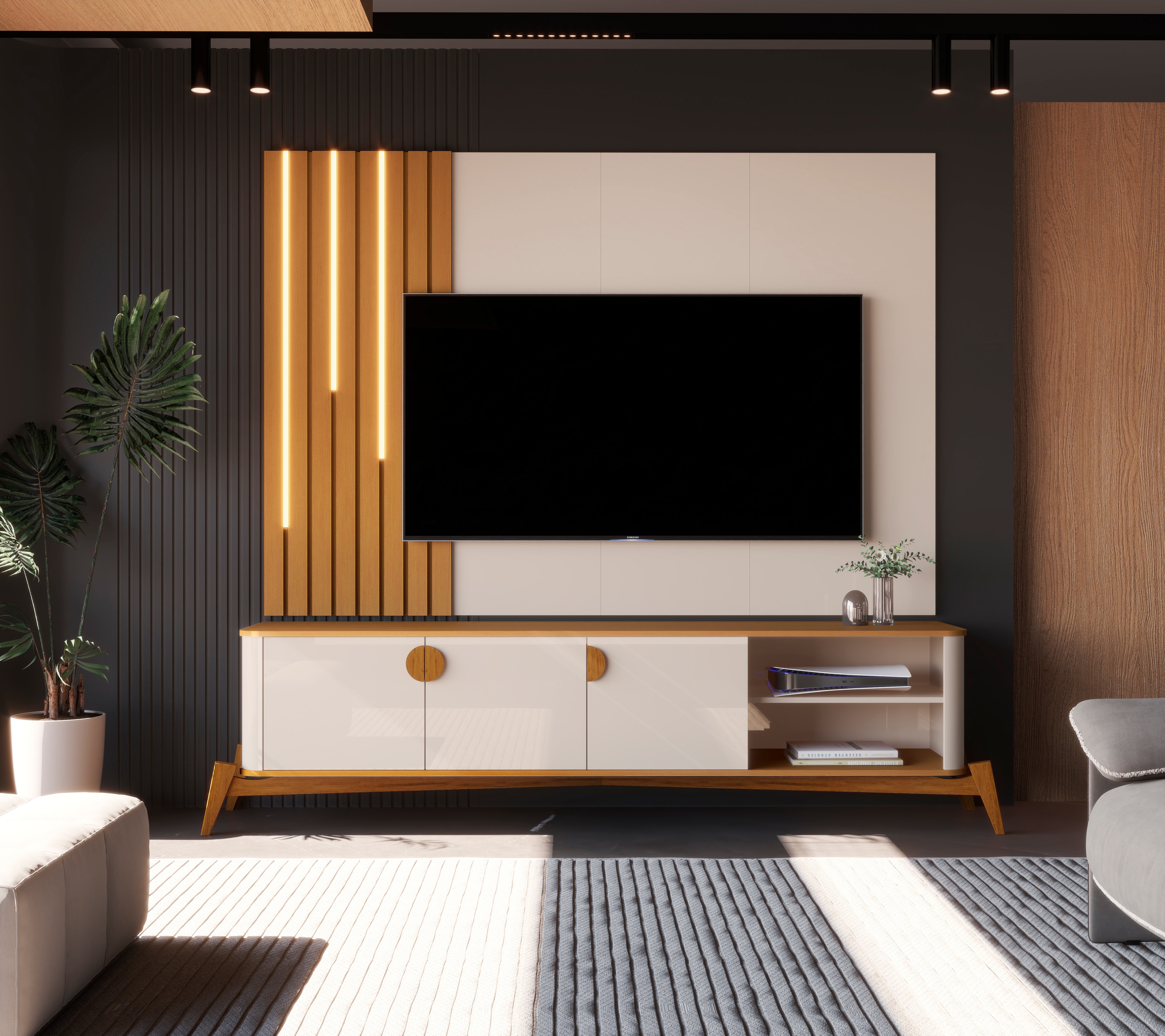 Rack 180CM - Linea Buriti 100% MDF (Producto Armado del Showroom)