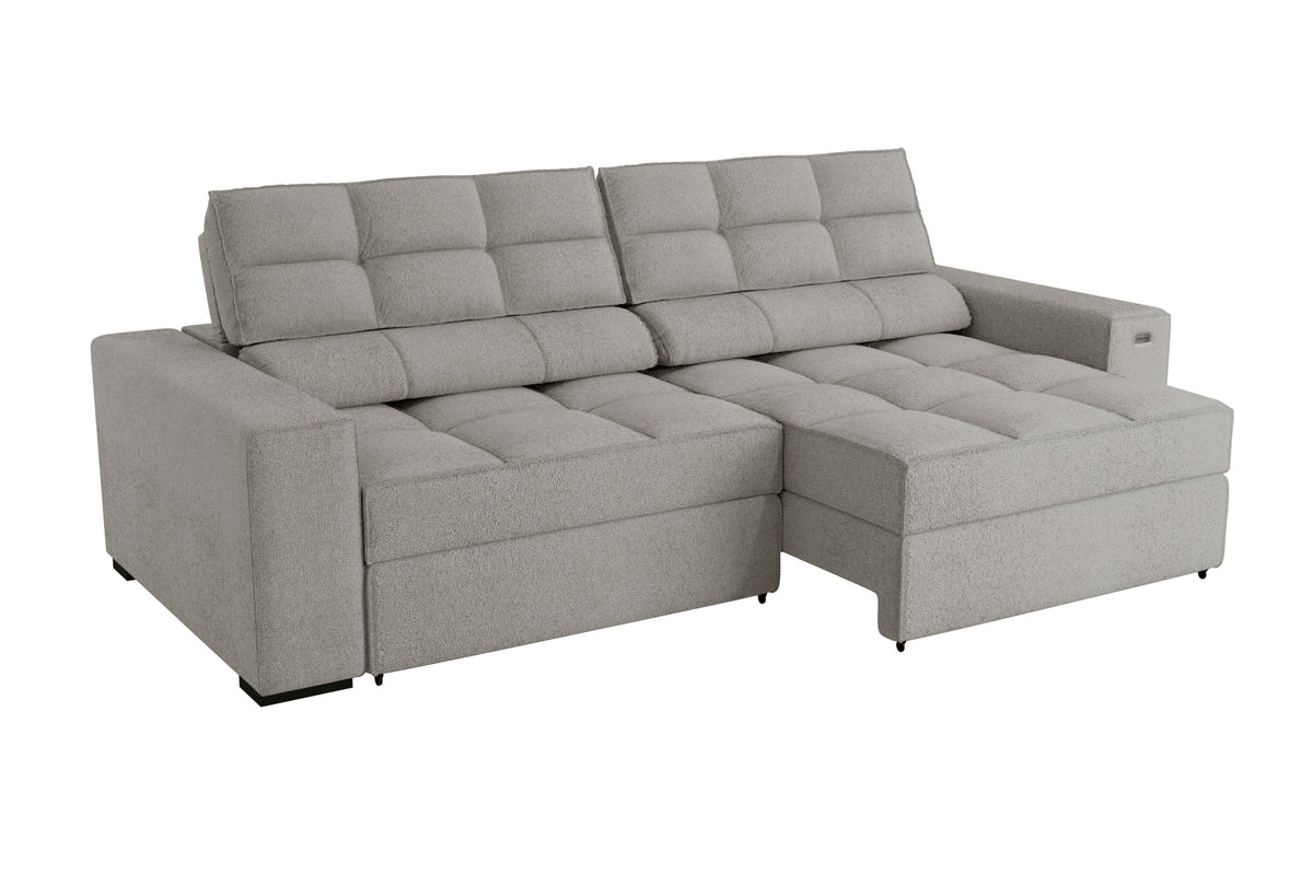 SOFA DELUXE 2.70CM RETRACTIL RECLINABLE 6 POSICIONES