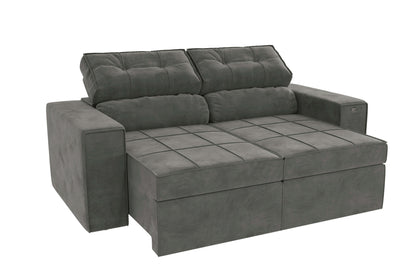 SOFA RETRACTIL/RECLINABLE 6 POSICIONES LANUS 206CM