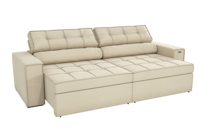 SOFA LANUS ARENA 2.70CM RETRACTIL RECLINABLE