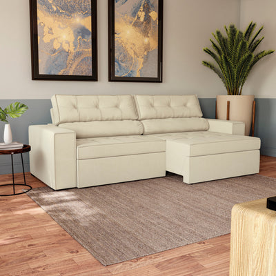 SOFA LANUS ARENA 2.70CM RETRACTIL RECLINABLE