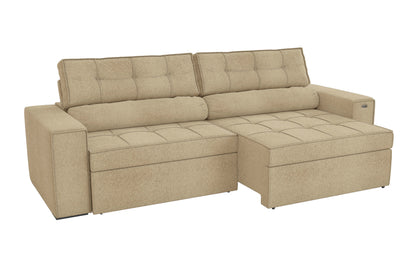 SOFA LANUS ARENA 2.70CM RETRACTIL RECLINABLE