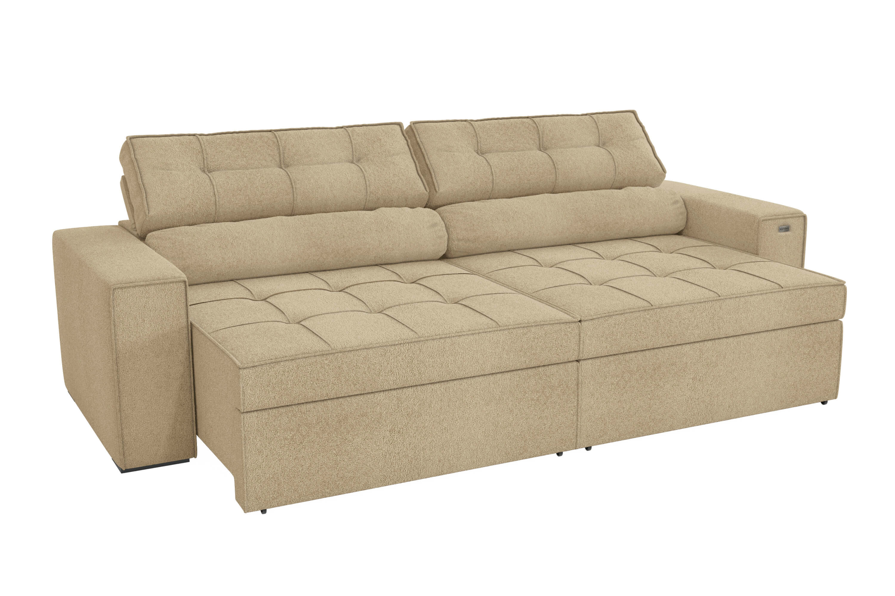 SOFA LANUS ARENA 2.70CM RETRACTIL RECLINABLE