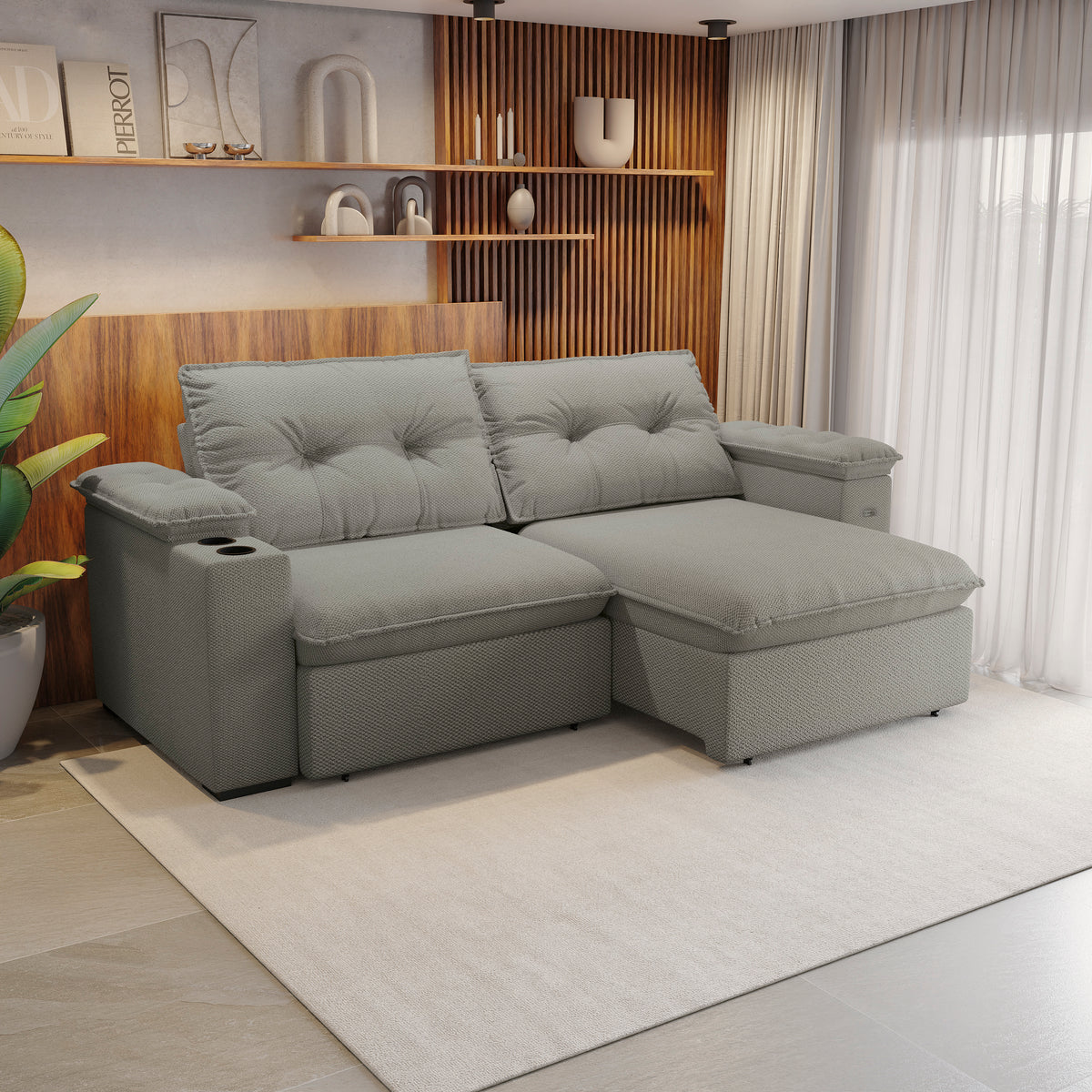 Sofa Zandon 260CM - Retractil/Reclinable
