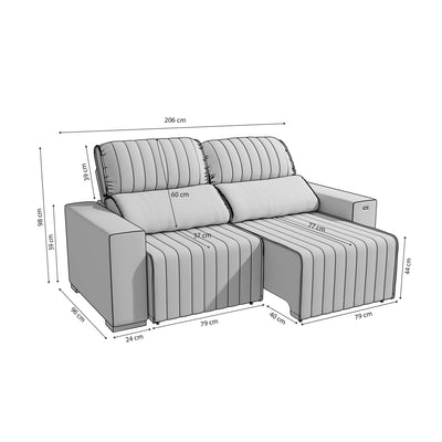 SOFA BELMONTE 2,06M