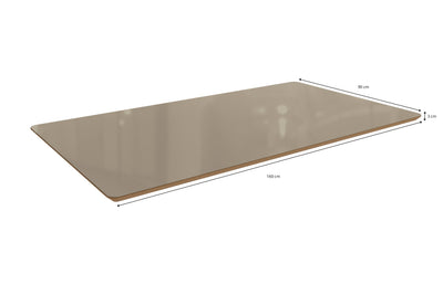 Mesa Mira Rectangular - Madera Maciza y Vidrio Sobrepuesto