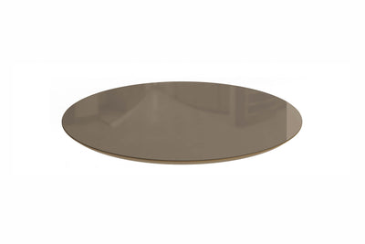 Mesa Elma Redonda 120cm - Madera Maciza y Vidrio Sobrepuesto