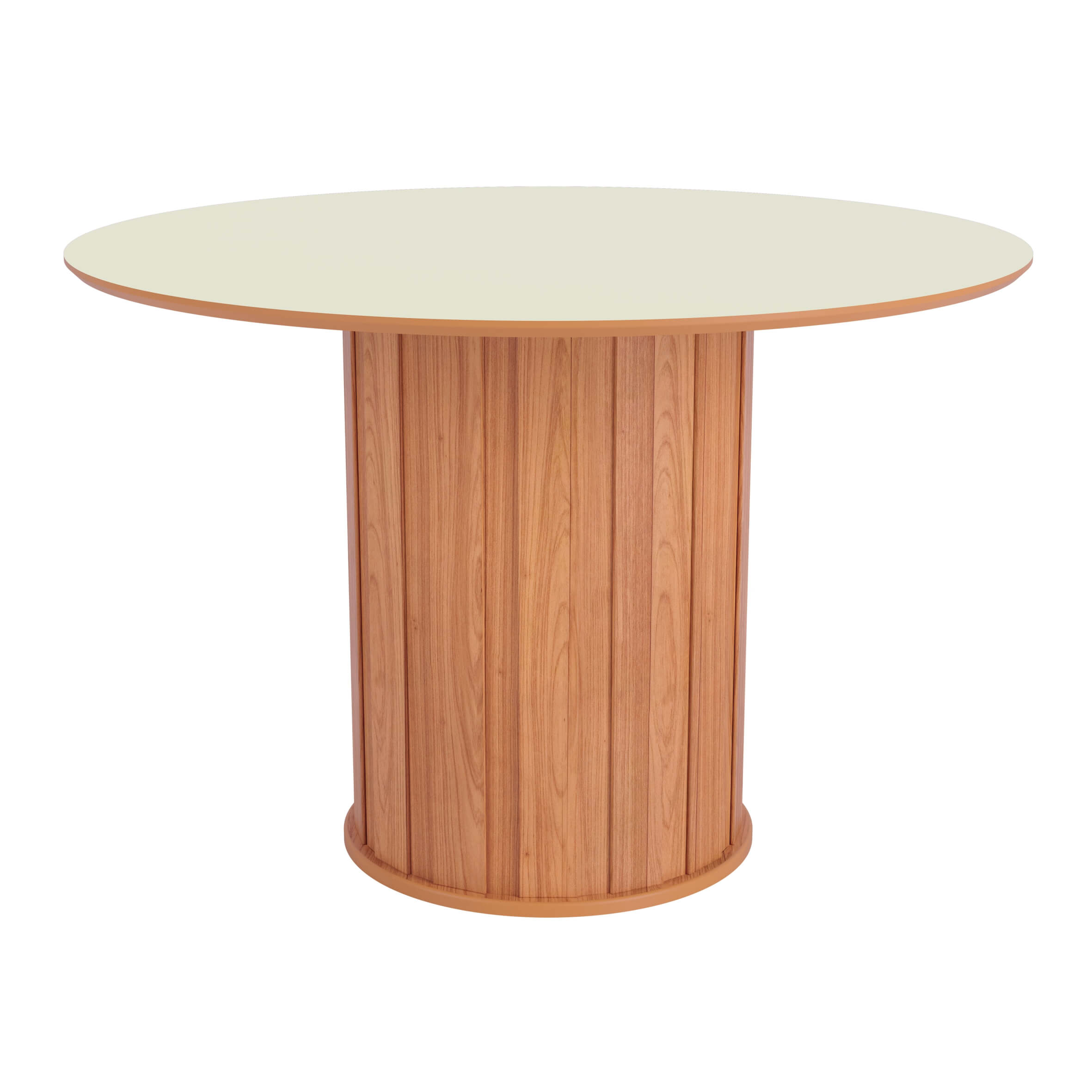 Juego de Comedor Sofia Redondo 4 Sillas 115cm Ratan 100% MDF Lisboa