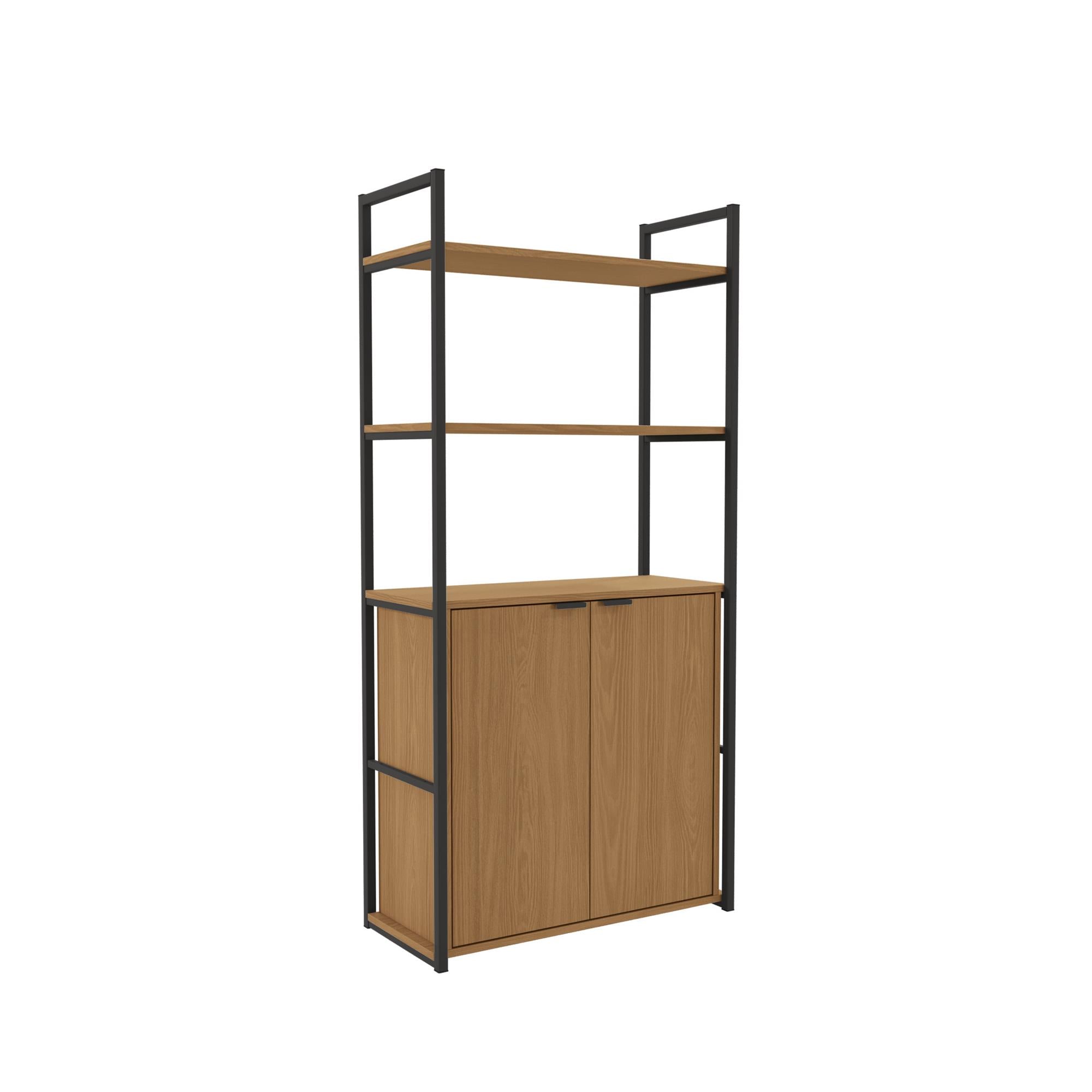 ESTANTERIA ALTA CON PUERTAS LINEA INDUSTRIAL HIERRO - BALTON HOGAR