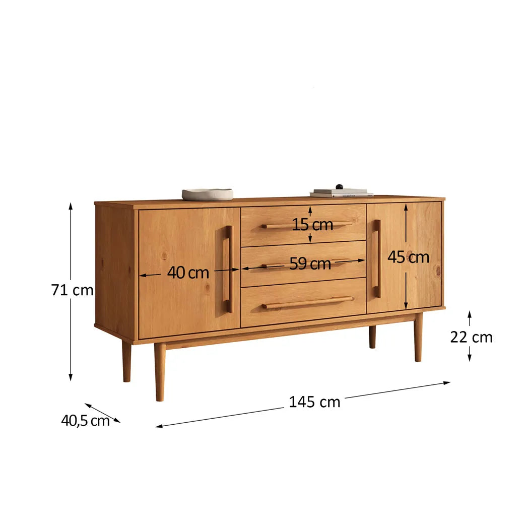 Aparador Buffet 145CM Trega - Madera Maciza