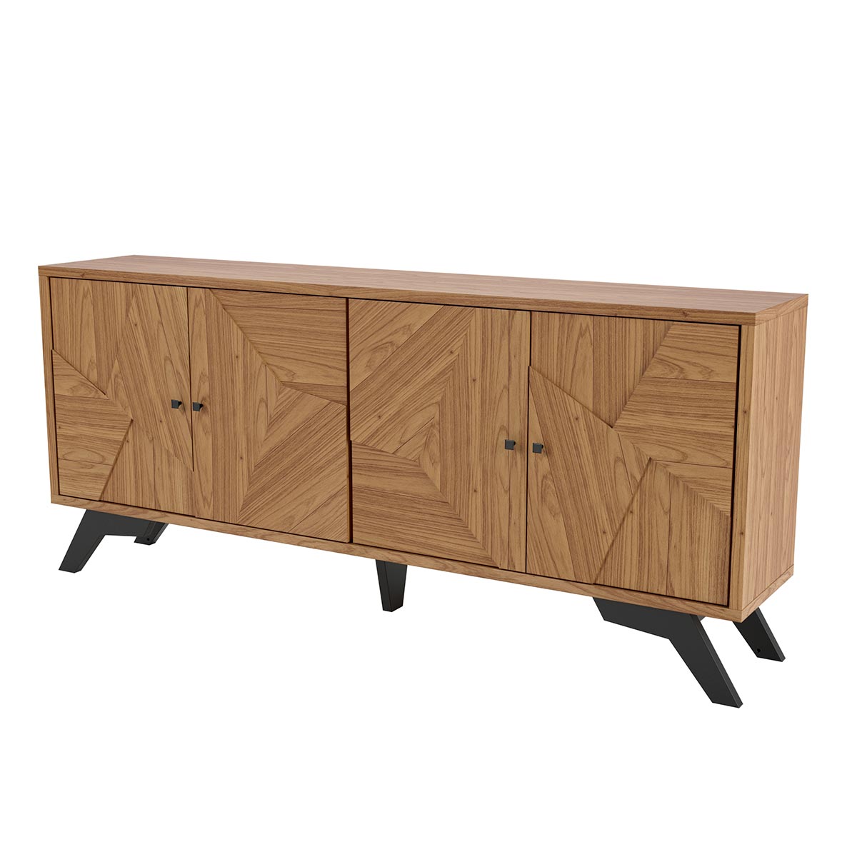 Aparador Recibidor Mosaico Buffet 180cm con 4 Puertas 100% MDF Linea Industrial