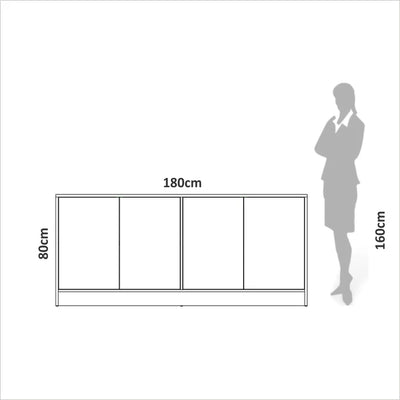 Aparador 180CM - Linea Agustina 100% MDF