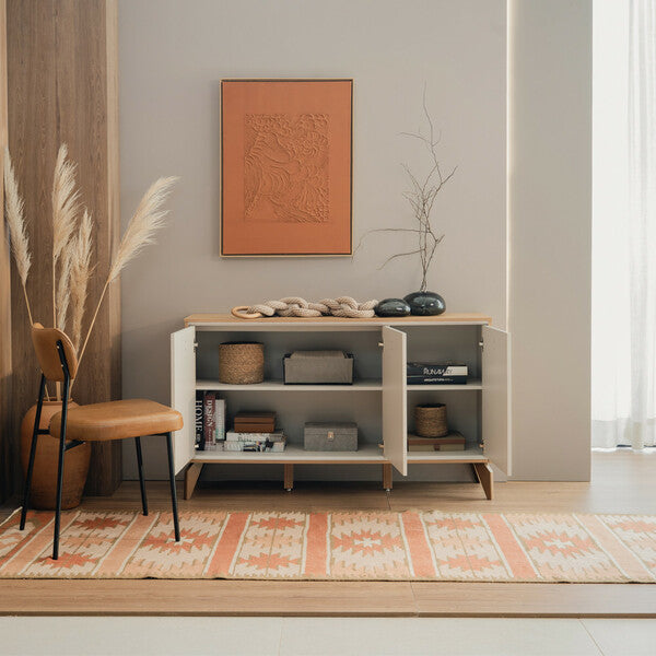 Aparador Recibidor Aura 140cm - Patas en madera maciza