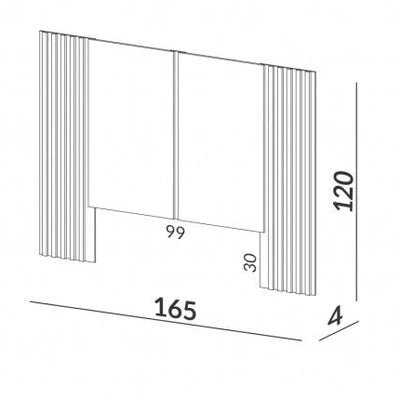 Respaldo de cama Malena 165CM - 100% MDF