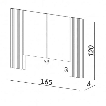 Respaldo de cama Malena 165CM - 100% MDF