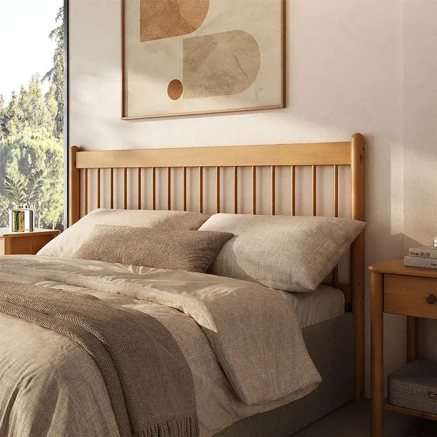 Cabecera de Cama Caroline Queen Madera Maciza Ripado 170cm