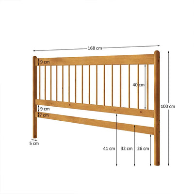 Cabecera de Cama Caroline Queen Madera Maciza Ripado 170cm