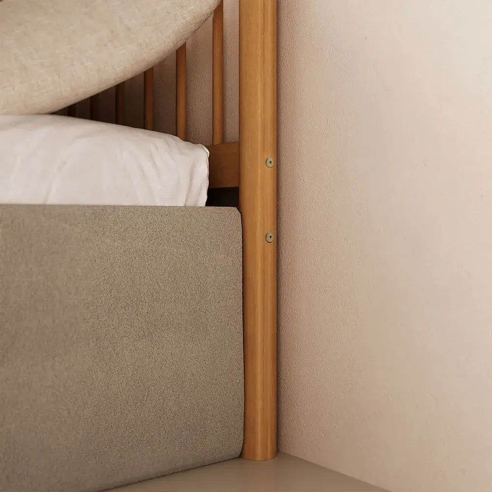 Cabecera de Cama Caroline Queen Madera Maciza Ripado 170cm