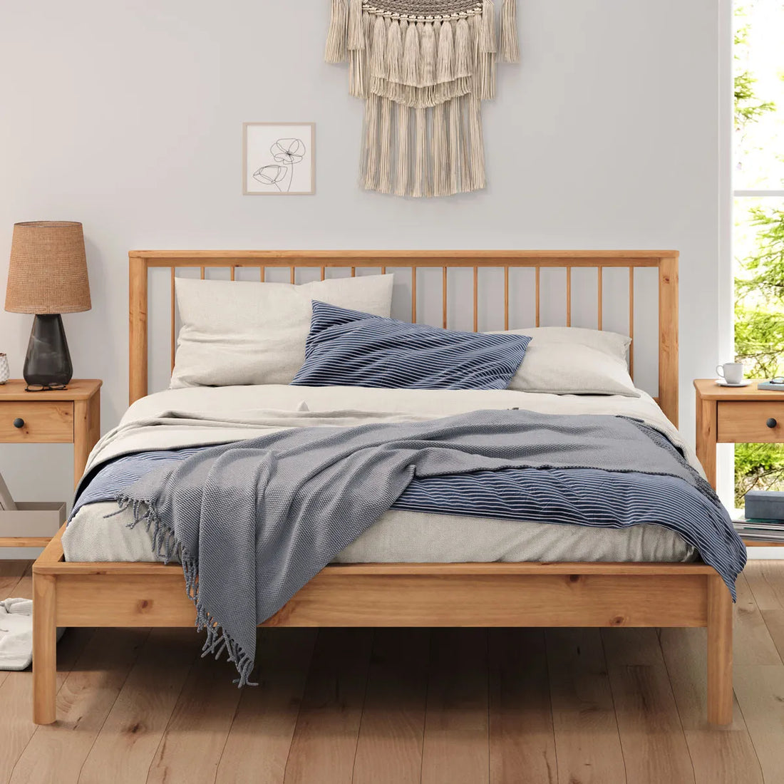 Cama Matrimonial Apama - Madera Maciza